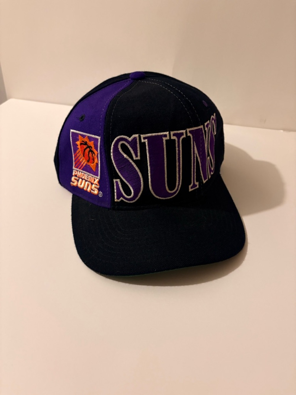 STARTER Phoenix Suns Black and Purple Snapback Hat